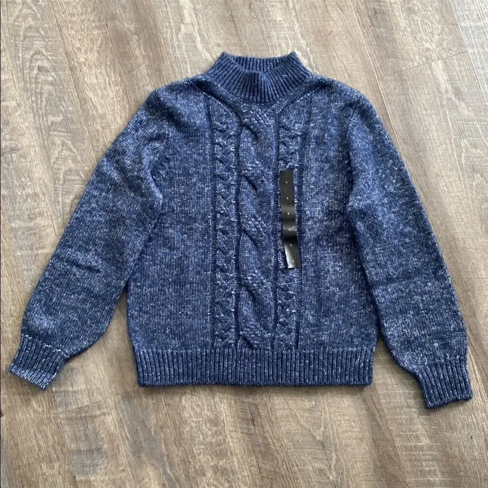 Banana Republic Cozy Cable Mock-Neck Sweater - Picture 2 of 9